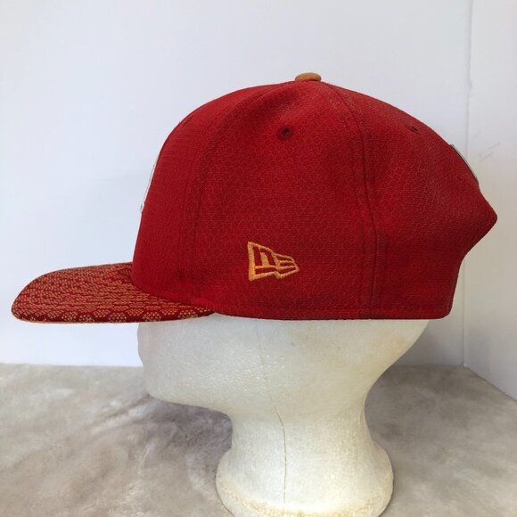 New Era NFL Tampa Bay Buccaneers Red Flat Brim Snapback Cap 59Fifty Unisex - Picture 2 of 10